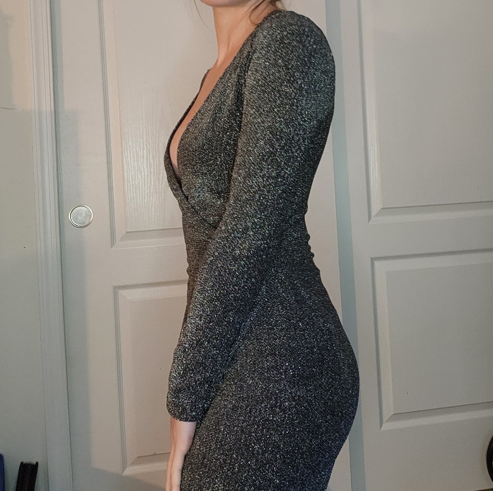 H&M Divided Metallix Tie Wrap Dress (Halloween & New Years)